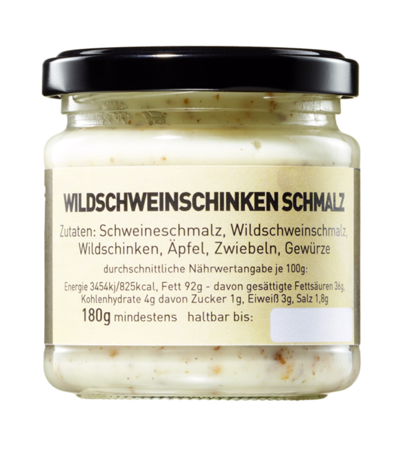 Wildschweinschinken-Schmalz 180g/Glas
